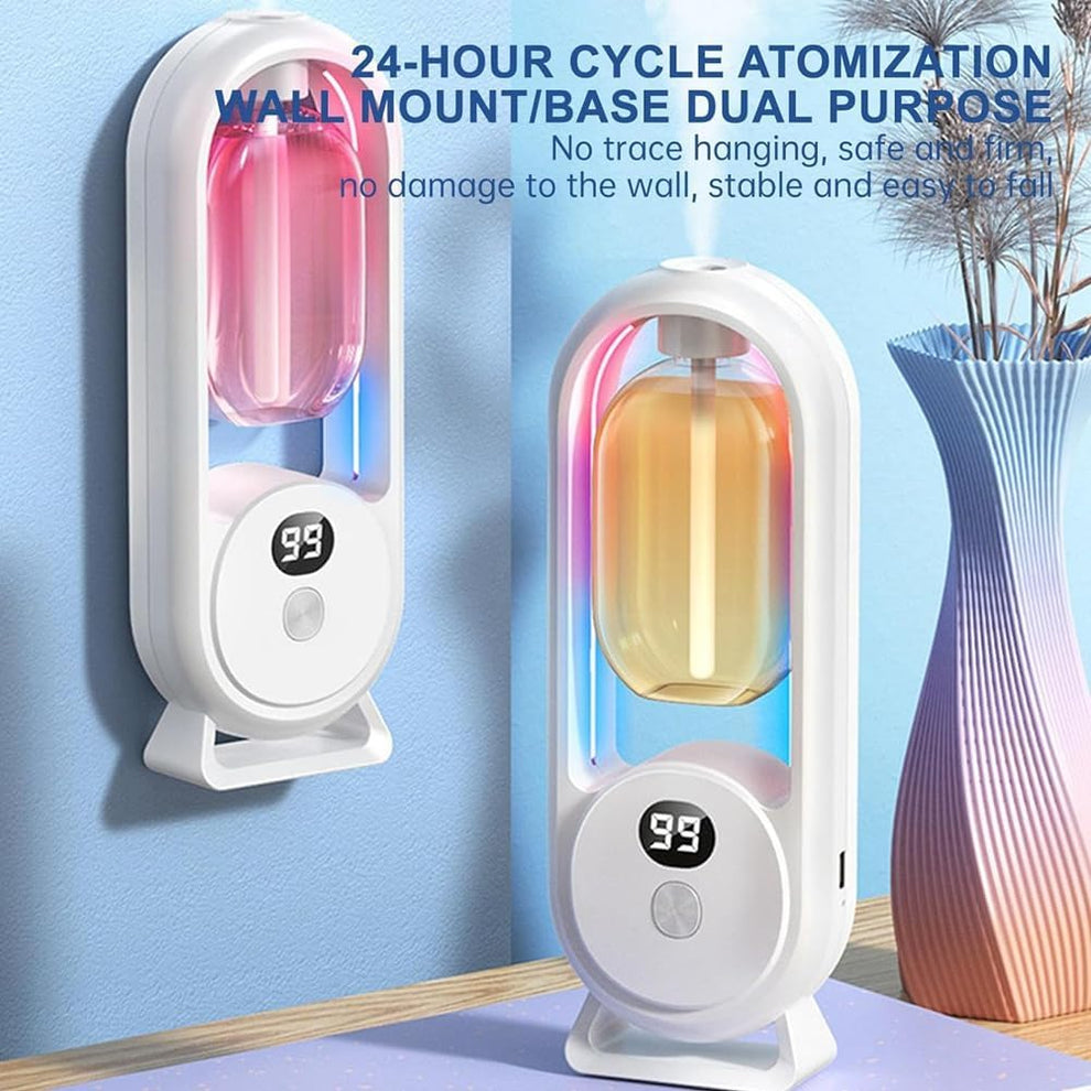 Wall Mounted Essential Oil Diffuser Rechargeable Timed Spray Digital Display Air Freshener 5