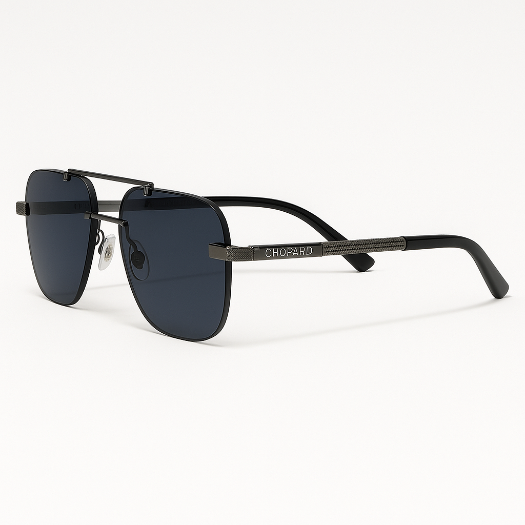 Luxury Rimless Sunglasses – Gradient Blue Lenses 3