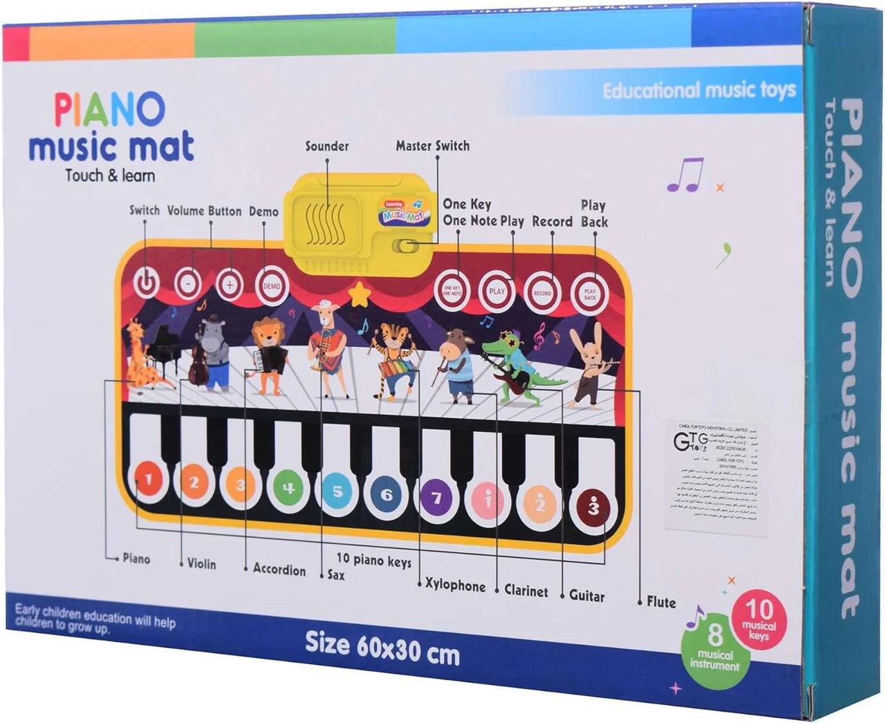Musical Piano Play Mat Touch & Learn 2