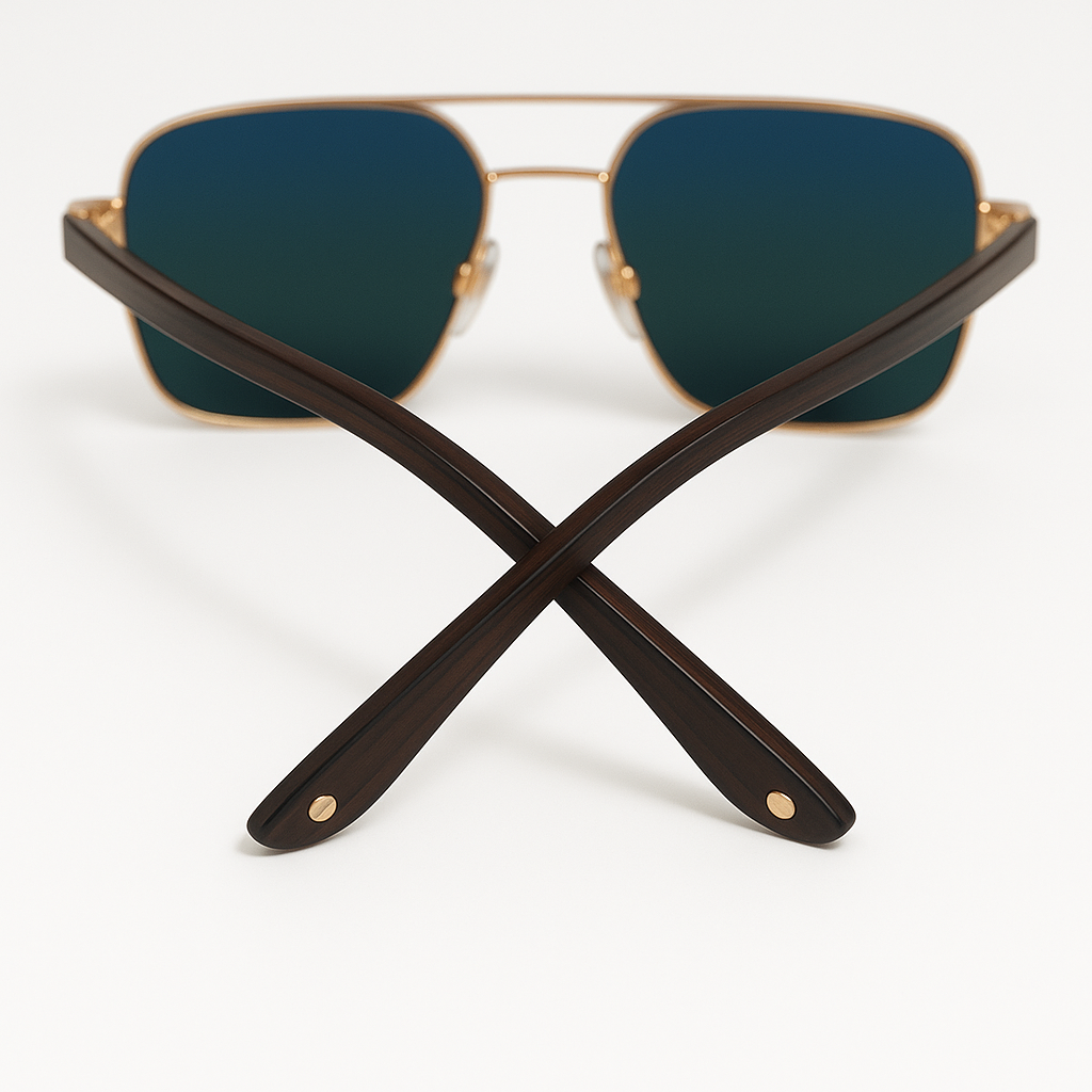 Classic Gold Frame Aviator Shades Sunglasses 3