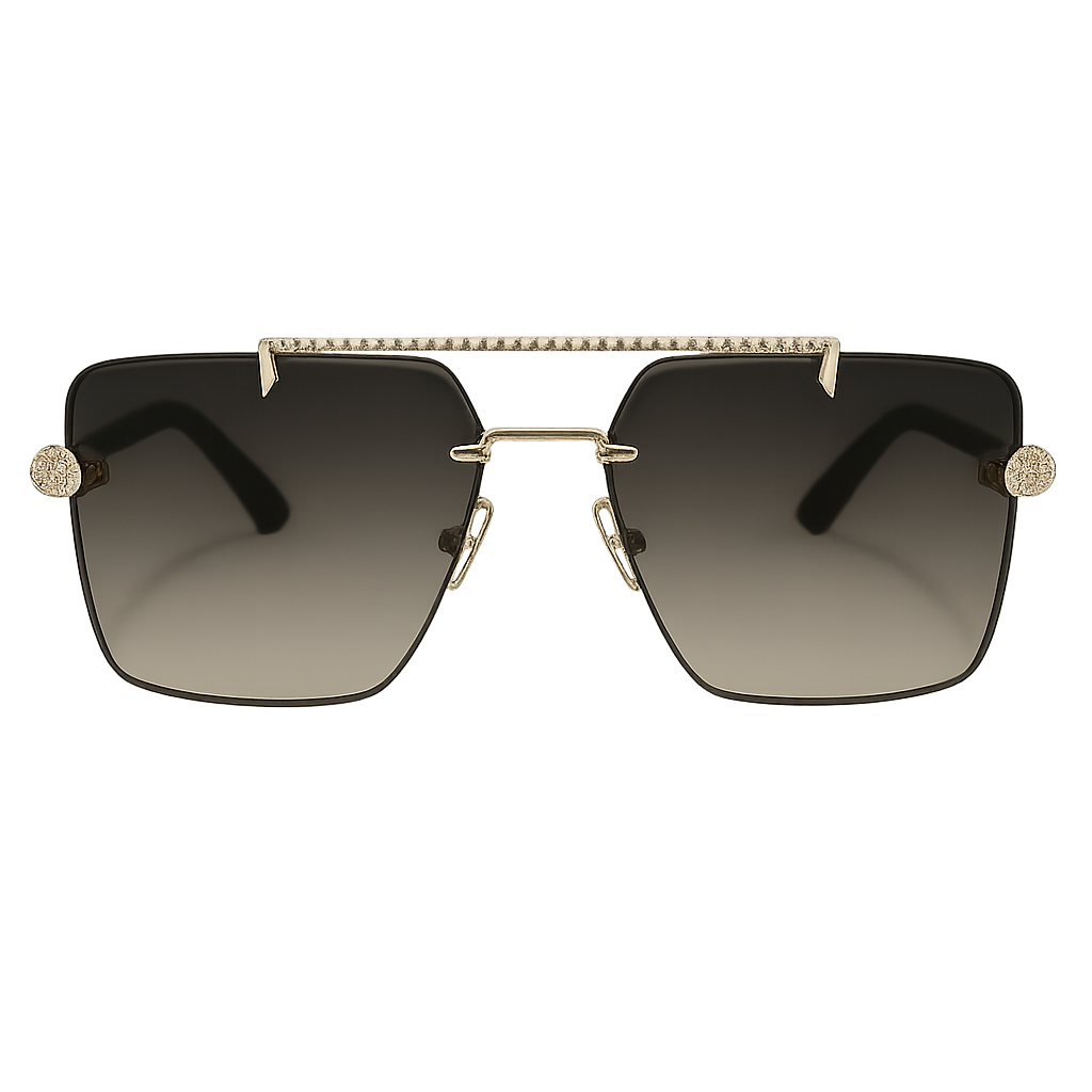 Gold Frame Gradient Lens Sunglasses 2