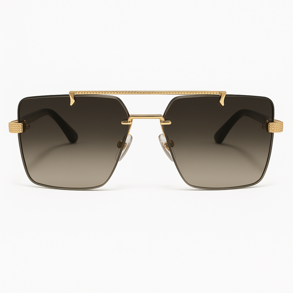 Gold Frame Gradient Lens Sunglasses 3