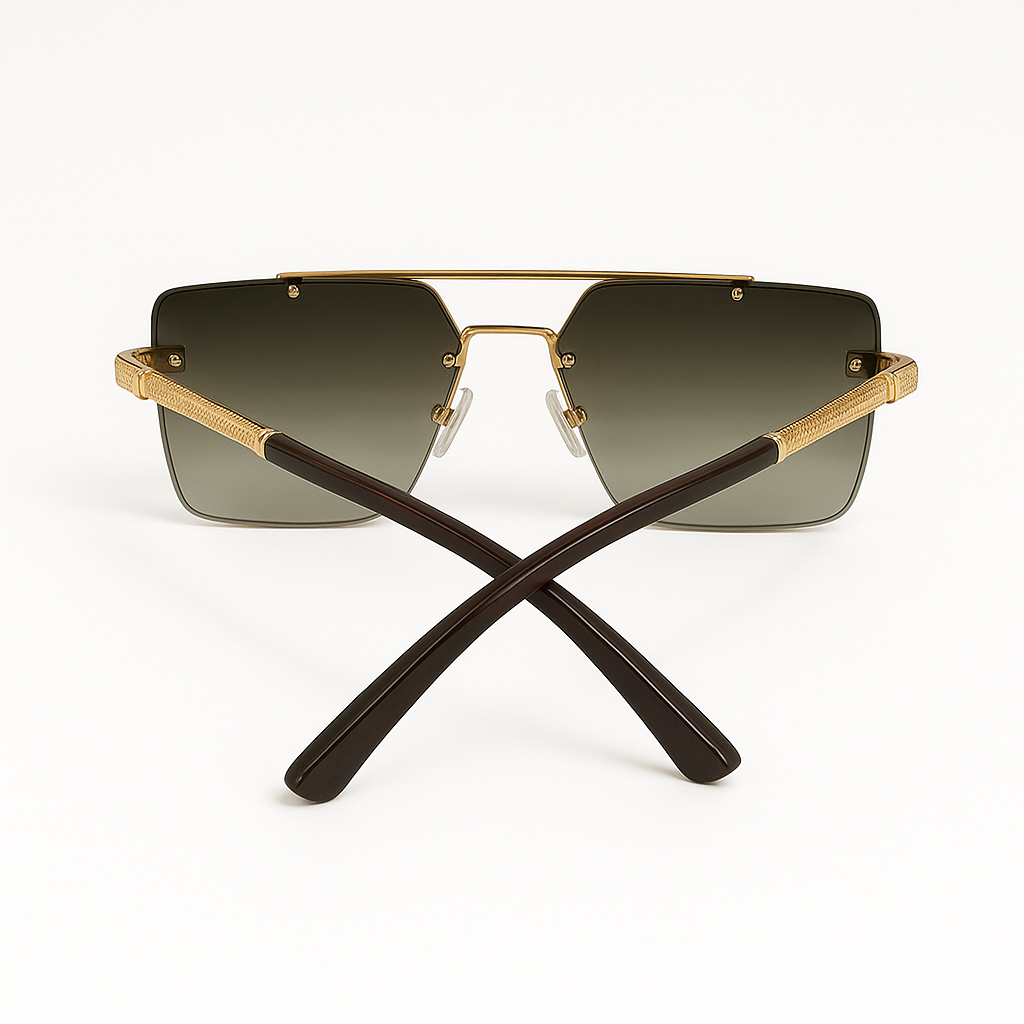 Gold Frame Gradient Lens Sunglasses 5
