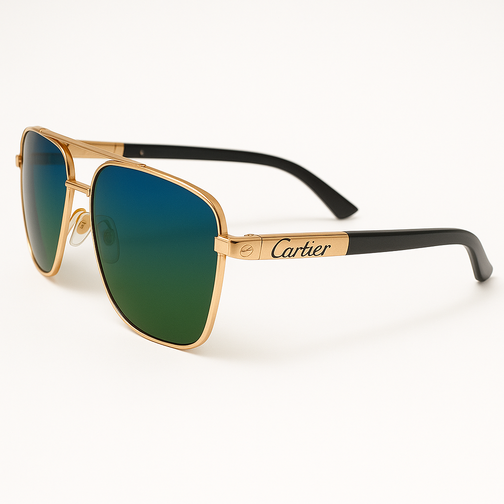 Stylish Gold Aviators Sunglasses 3
