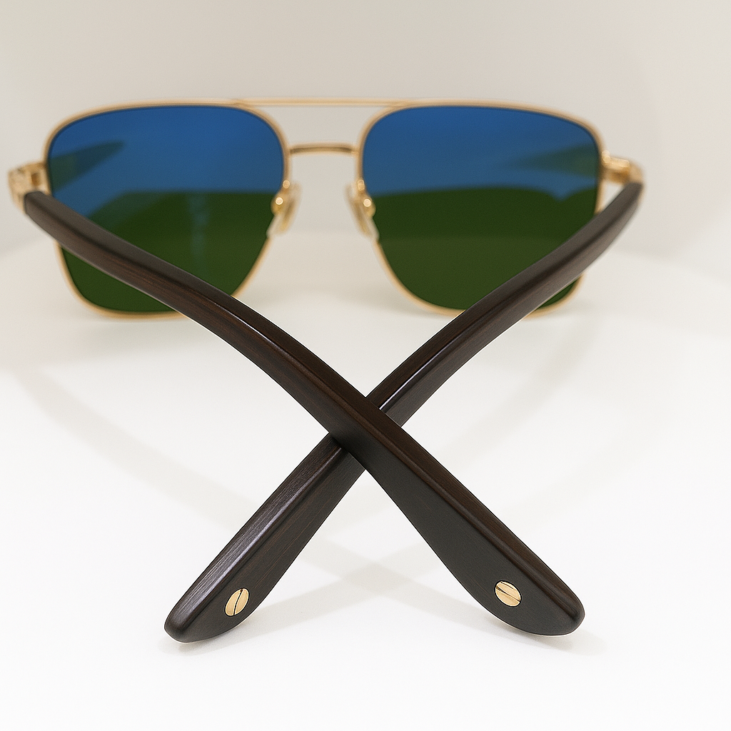 Stylish Gold Aviators Sunglasses 4