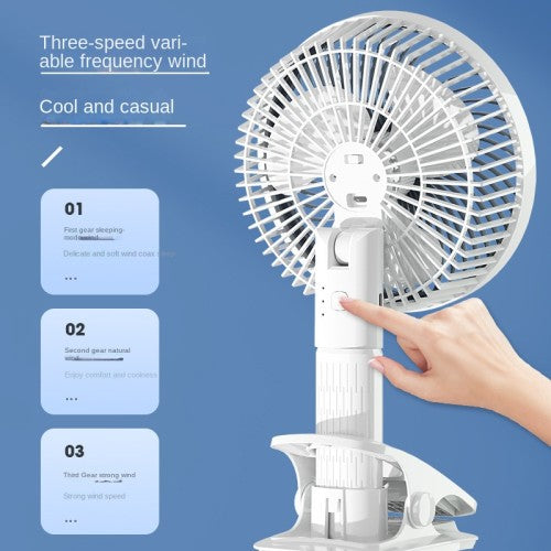 2 in 1 Reachargeable and Portable Table and Hand Fan 2
