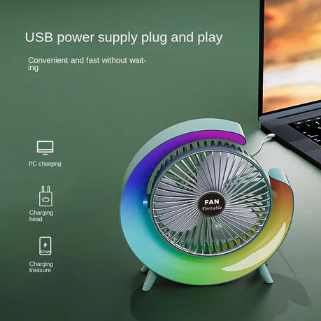 Desk USB Fans Small Quiet 180 Degrees 4
