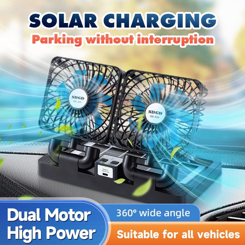 Dual Head Solar Fan 3