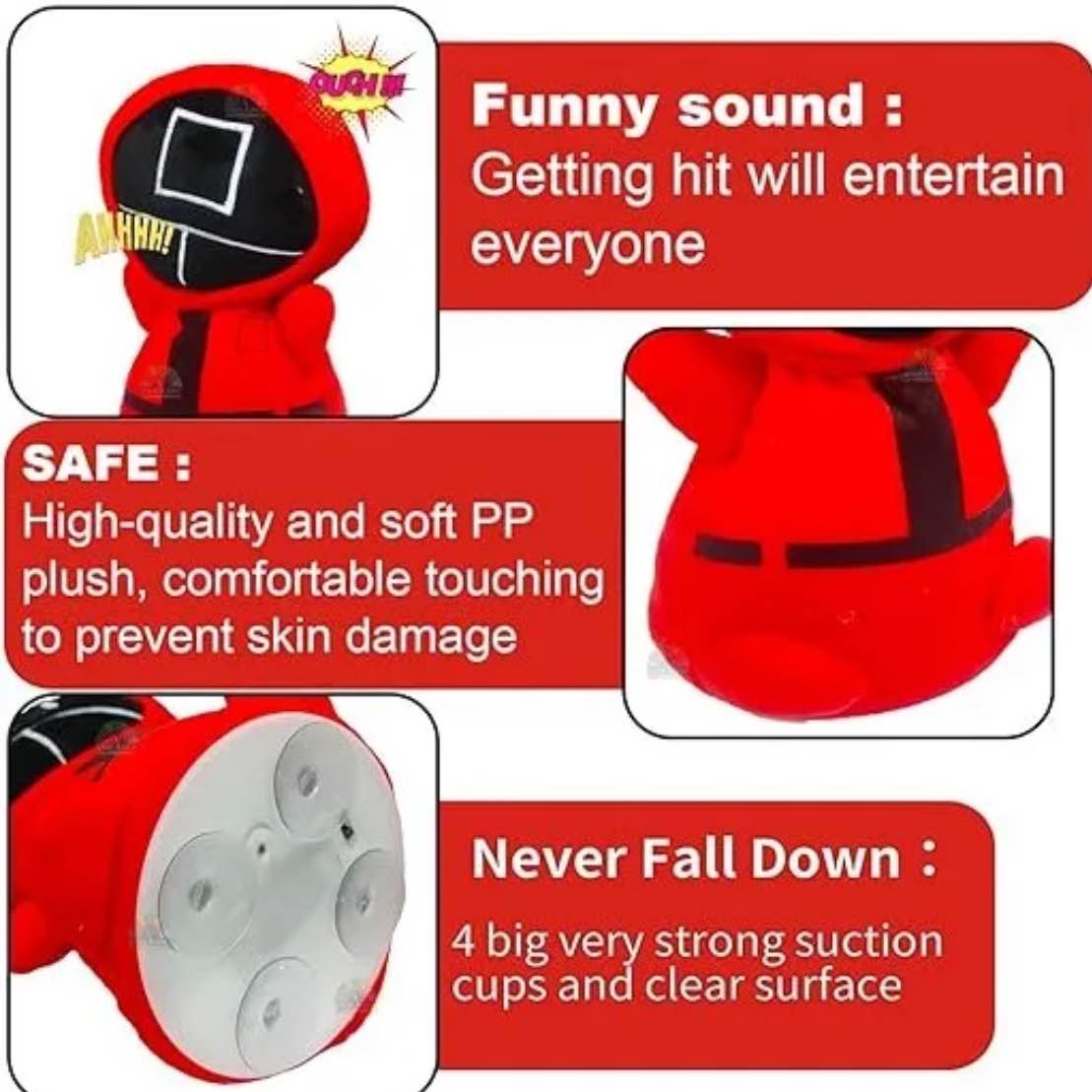 Stress Relief Punch Doll – Squid Guard Plush Toy for Fun & Relaxation 2