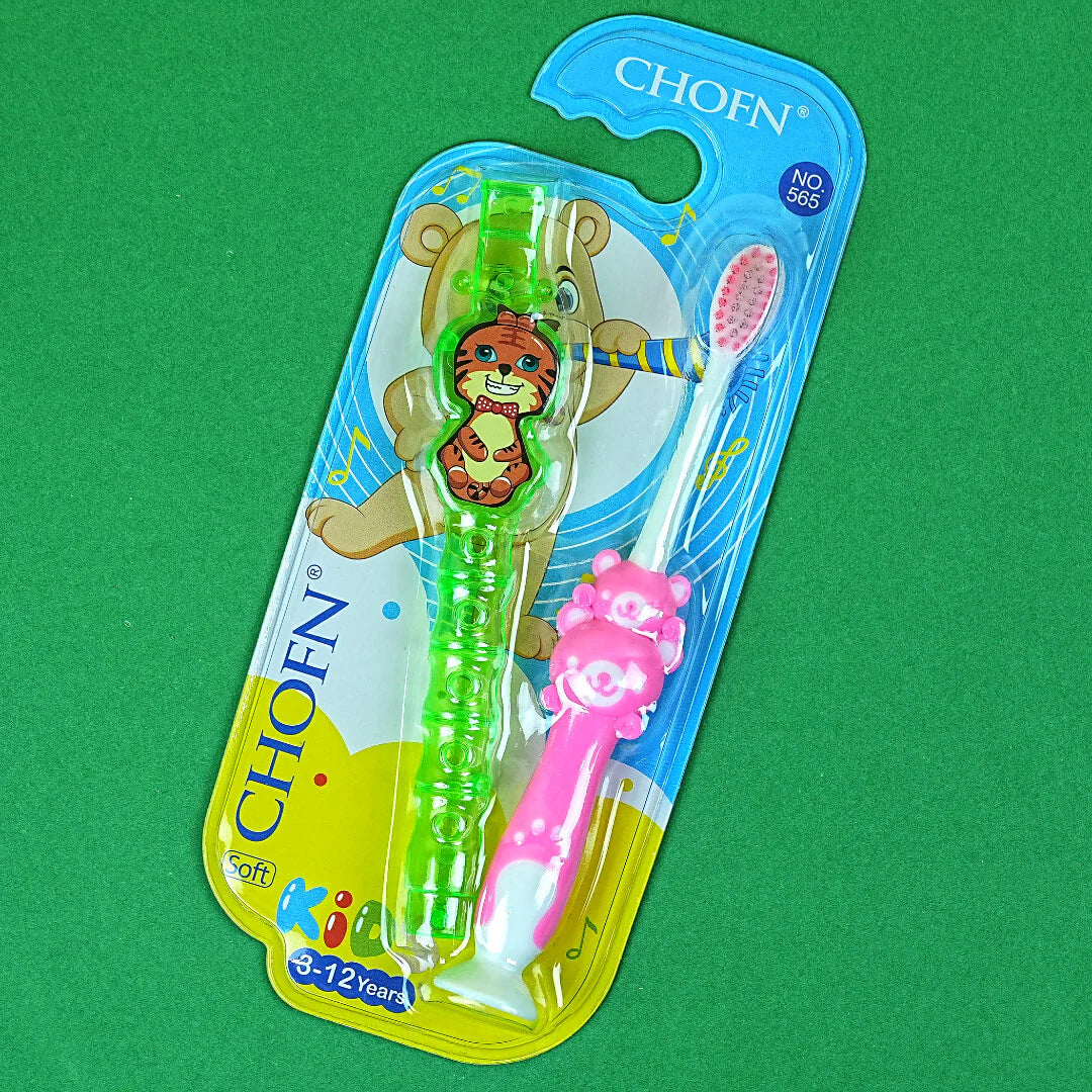 Baby Cartoon Toothbrush with Toy 2
