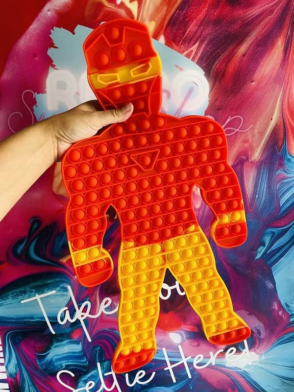 Extra Large Pop it, Giant Popits, Sensory Push Toy, Jumbo 146 Bubbles, 19.5 Inch Red Superhero Man, Huge Spider Poppers, Anxiety Stress Relief 4