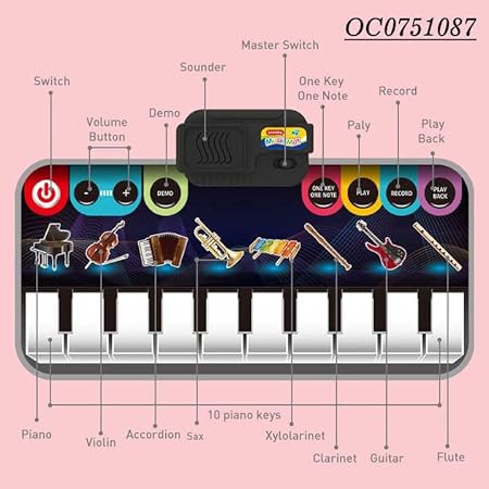 Interactive Piano Music Mat Toy for Kids Educational and Entertaining 3
