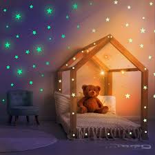 Star Luminious Wall Stickers Glow in the Dark single color 2