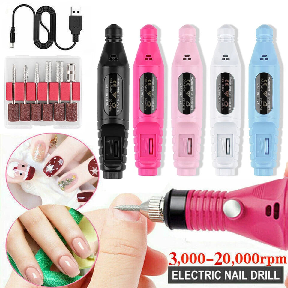 Professional Electric Nail File Drill Manicure Tool Pedicure Machine Set Kit AU 2