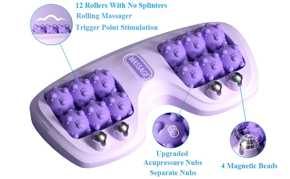 Multifunctional Acupressure Foot Massager with Magnetic Therapy and Rolling Nubs 4