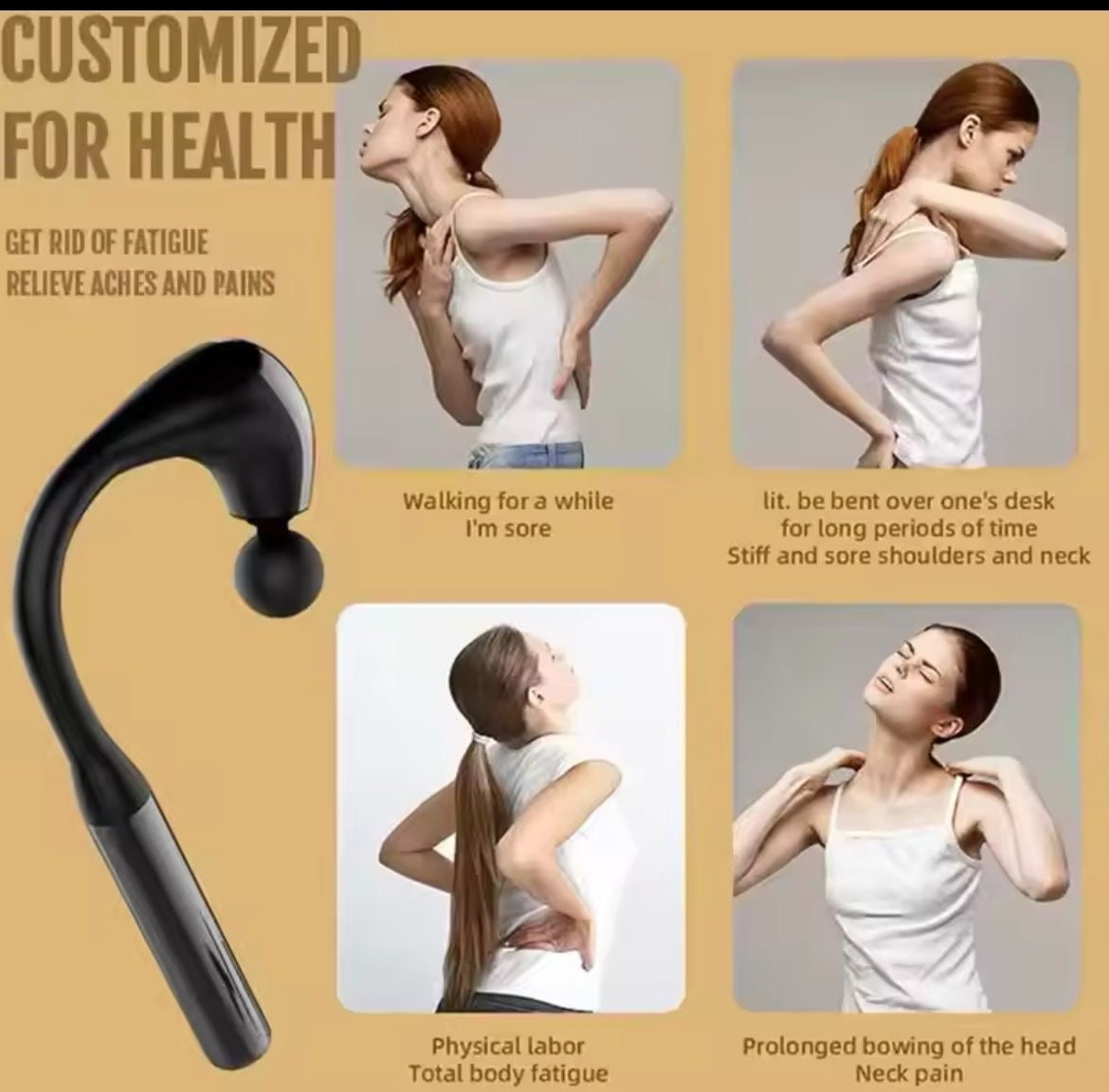 Long Handle Body Massager Gun 2