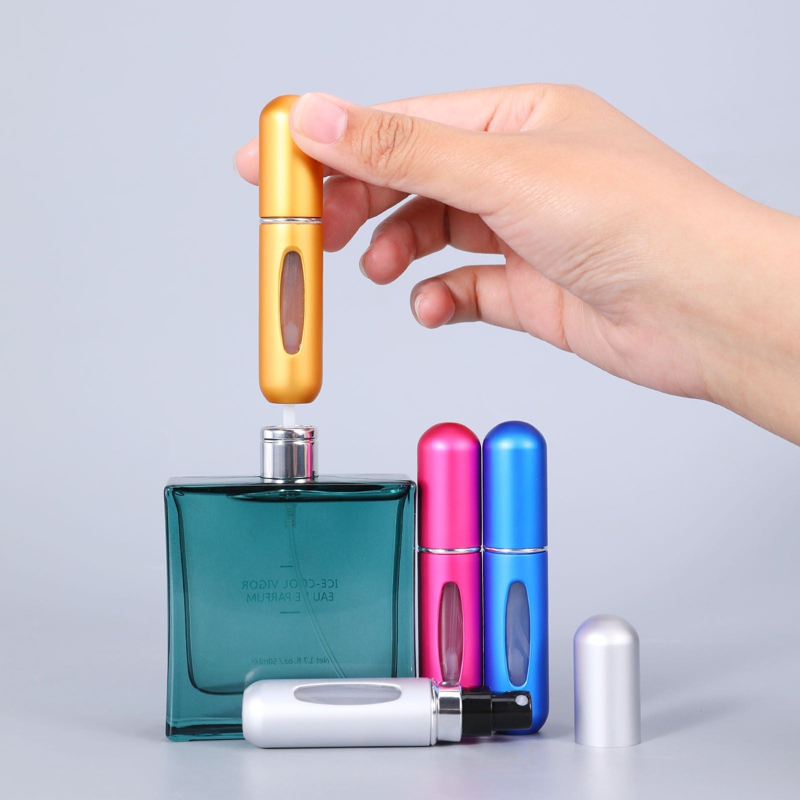 Pack of 5 Portable Mini Refillable Perfume Bottle With Spray. 4