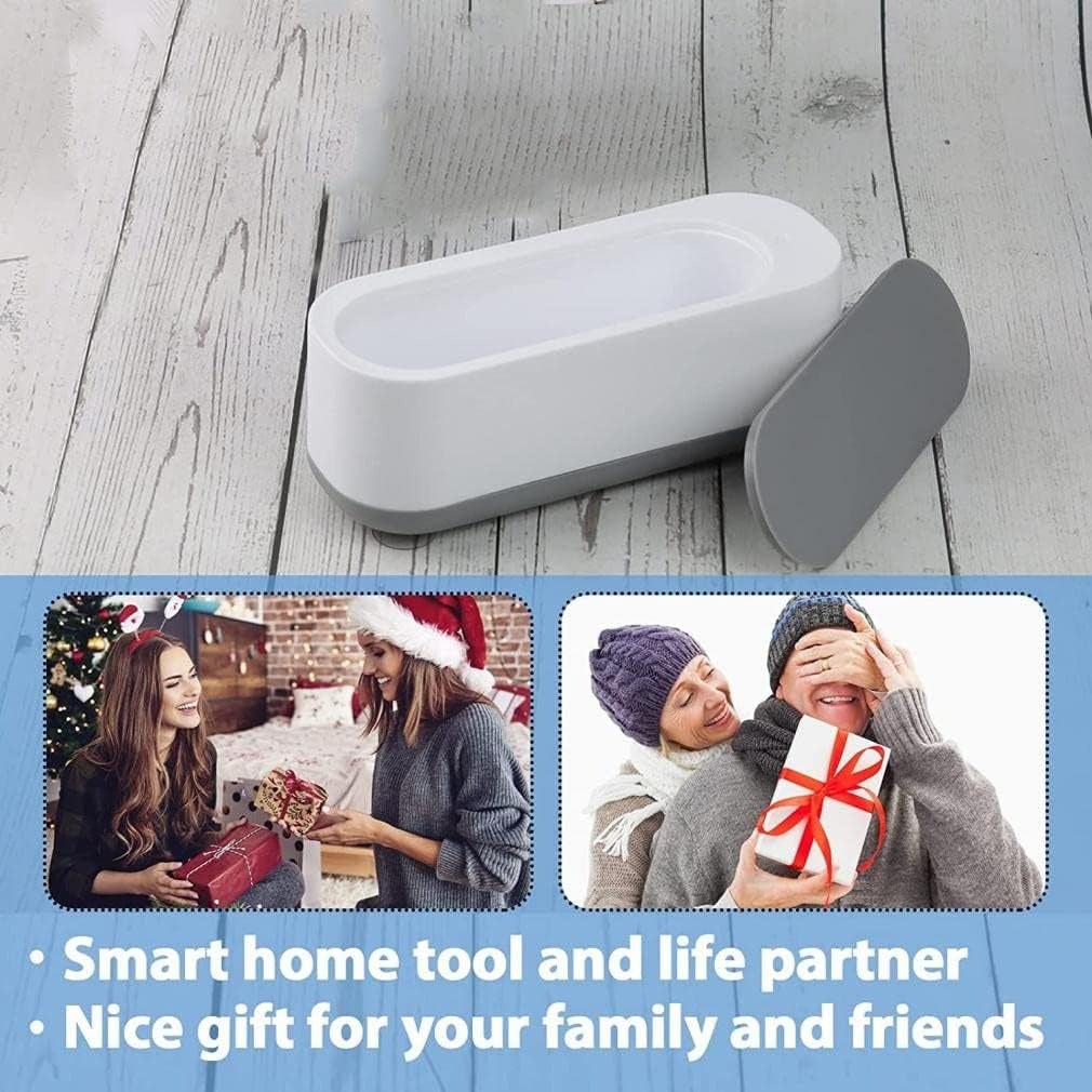 Ultrasonic Jewelry Cleaner,Portable Professional Household Ultrasonic Cleaning Machine Ultrasonic Cleaner Machine for Jewelry Ring Necklaces Eyeglass Watches Razors Makeup Brush Dentures 4