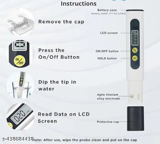 Premium Digital TDS Meter – Accurate Water Quality Tester for Drinking, Plants & Aquariums 4