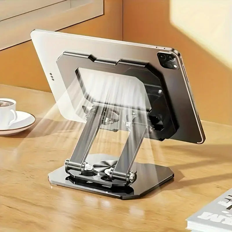 360° Rotating Metal Desktop Stand for Tablets and Phones 3