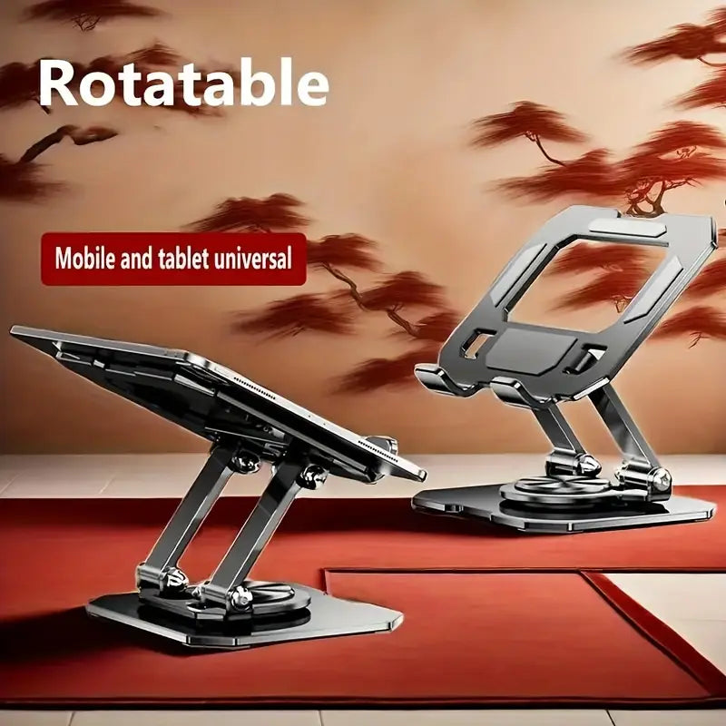 360° Rotating Metal Desktop Stand for Tablets and Phones 5