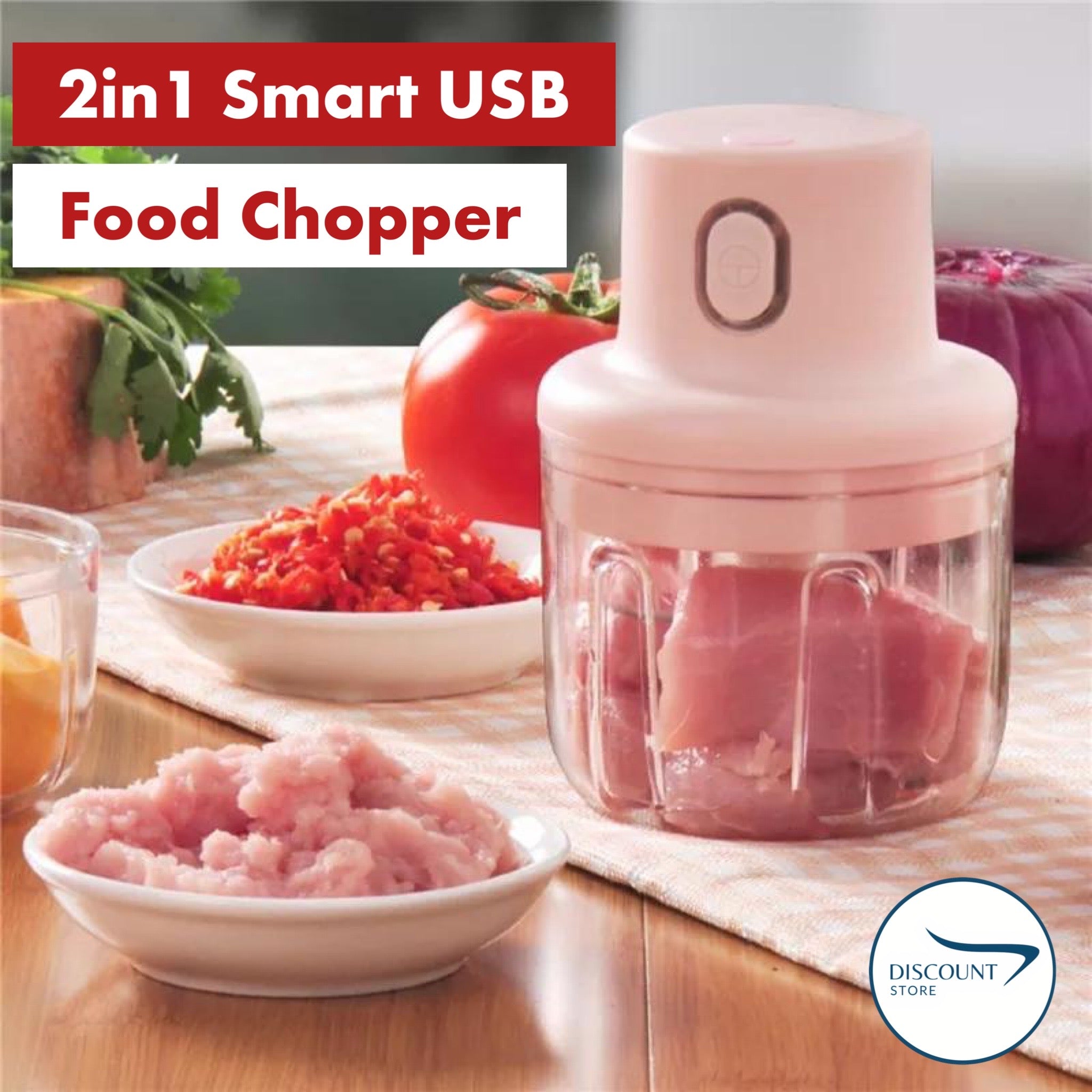 Rechargeable Electric Bowl Food Chopper (250ML) 3