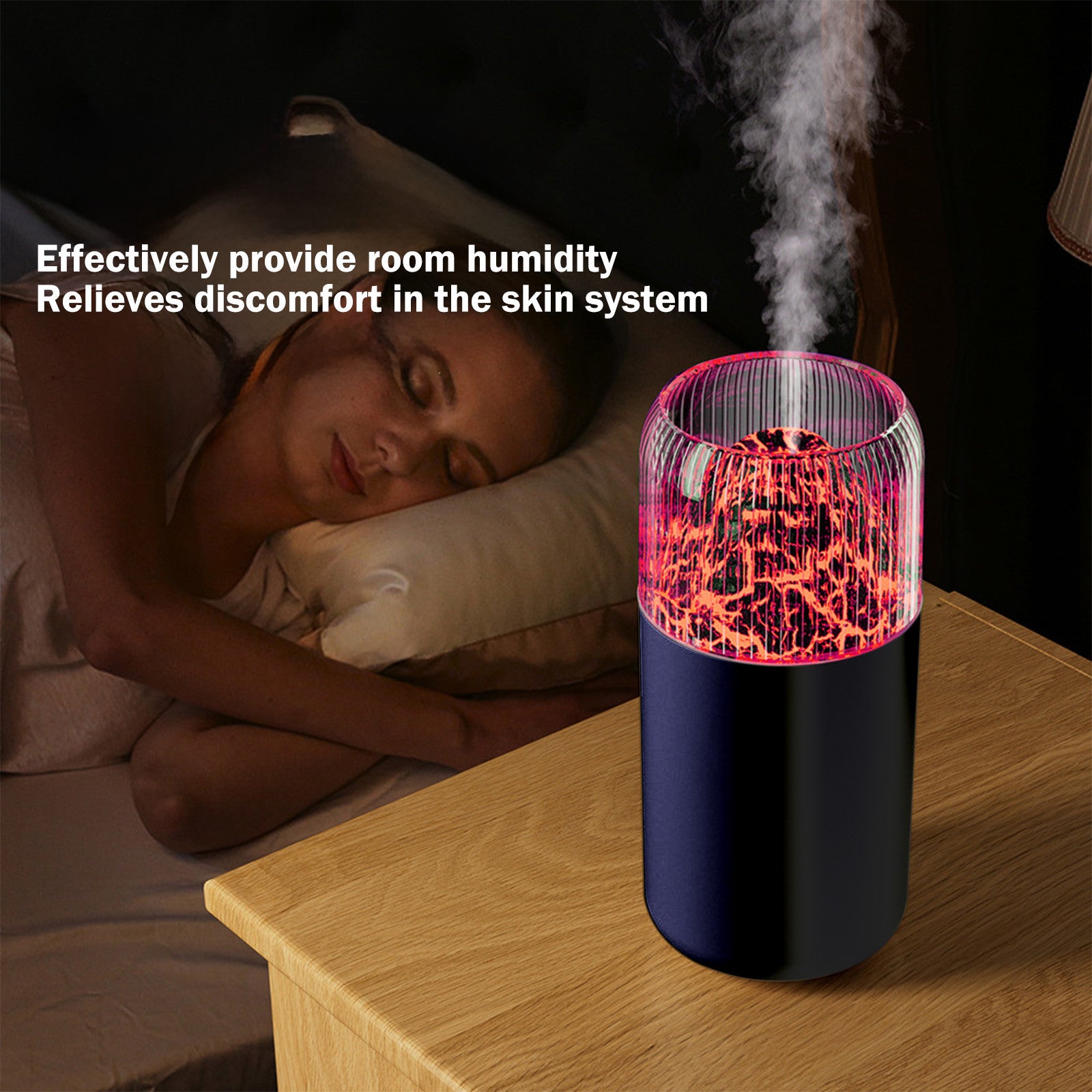USB Portable Super Quiet Volcano Humidifier Diffuser 350ml 4