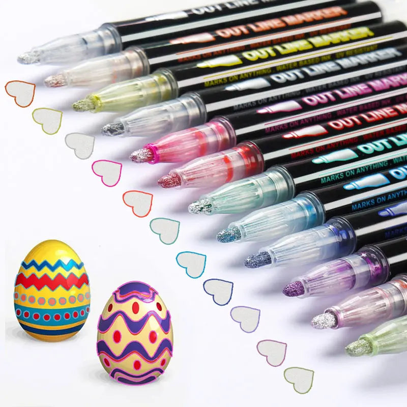 PACK OF 12 DOUBLE LINE ART MARKERS 2