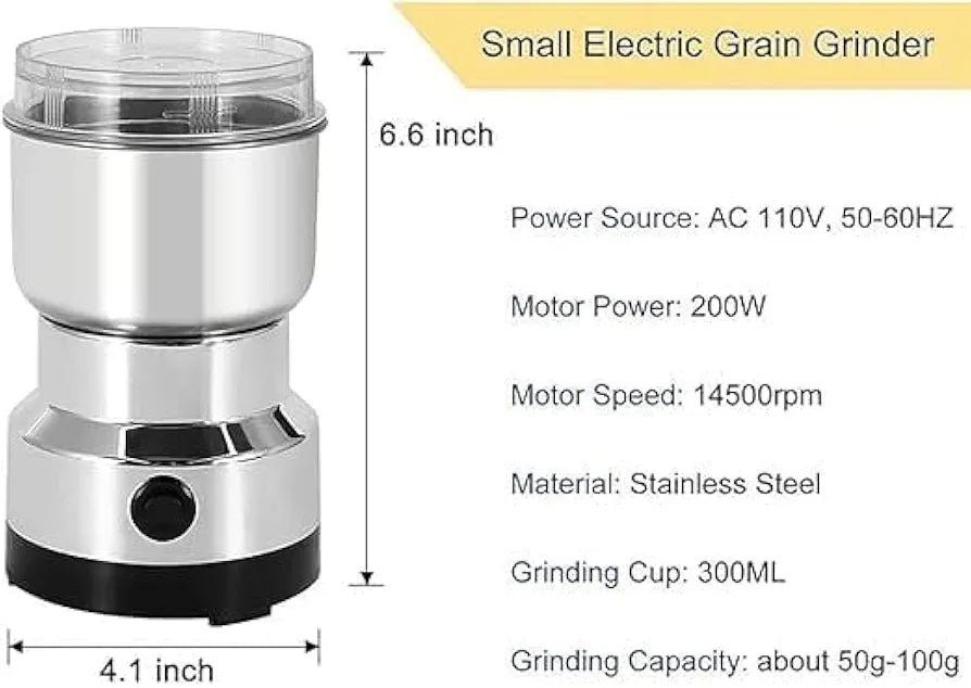 NIMA Electric Grinder Stainless Steel Coffee 4
