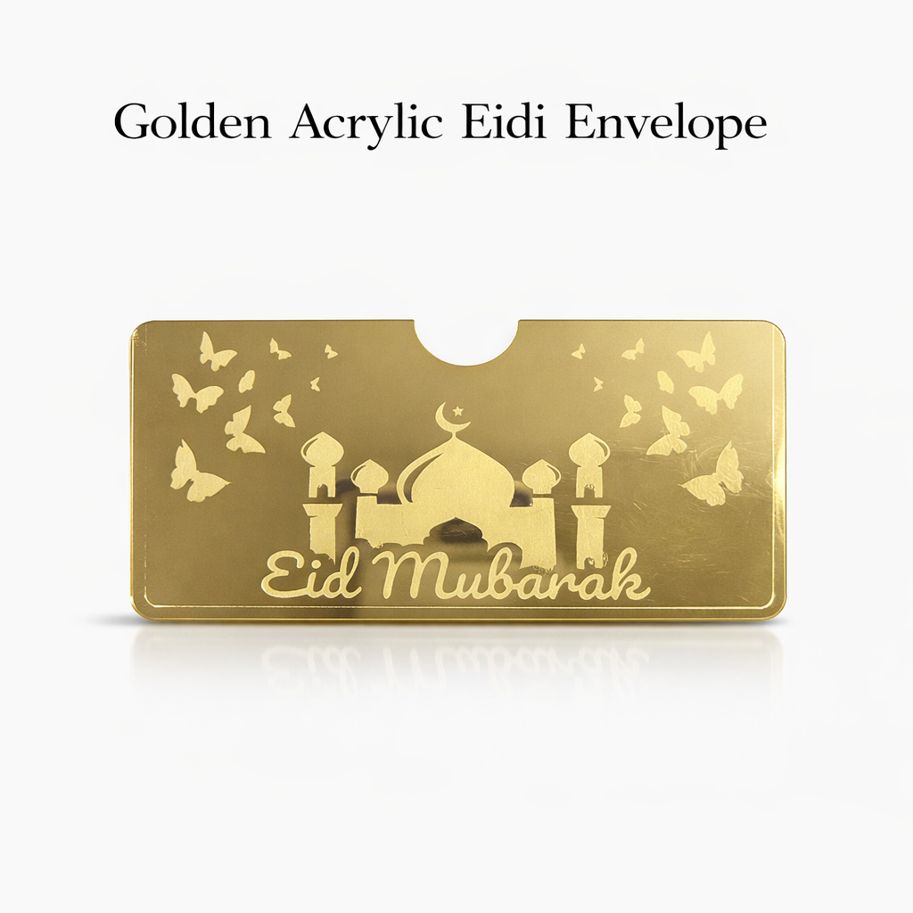 Acrylic Golden EID Envelopes