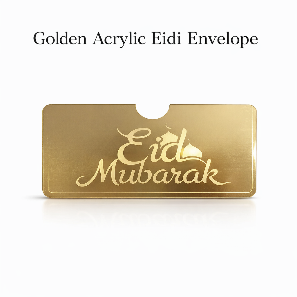 Acrylic Golden EID Envelopes 2