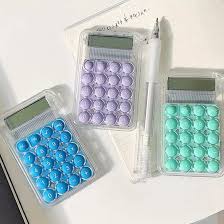 Mini Pocket Calculator – Transparent Design with Soft Round Buttons 2