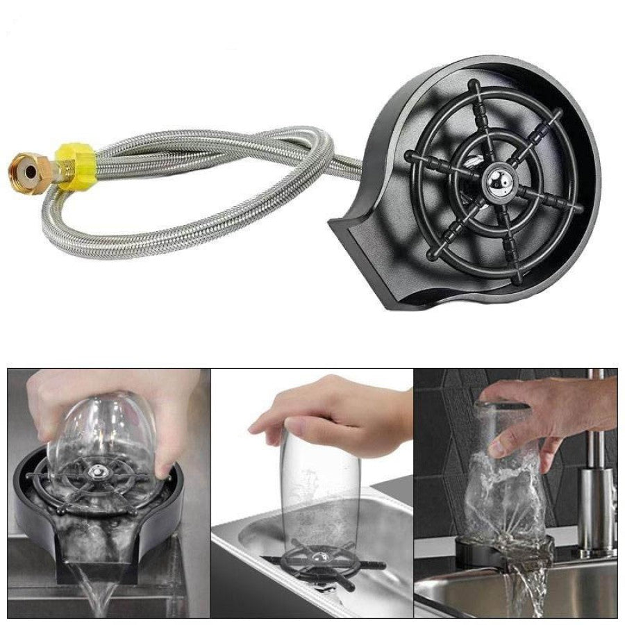Automatic Glass Rinser for Kitchen Sink – High Pressure Cup Washer, Easy Cleaning Tool 4