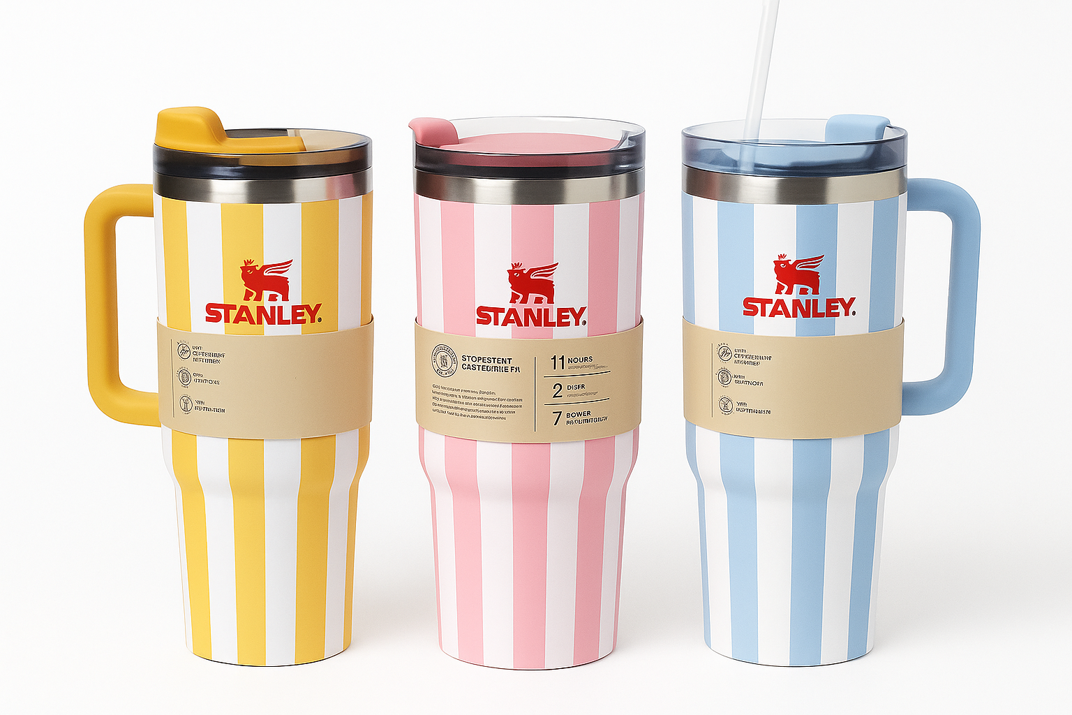 Premium Stanley Stainless Steel Insulated Tumbler with Handle & Reusable Straw 2