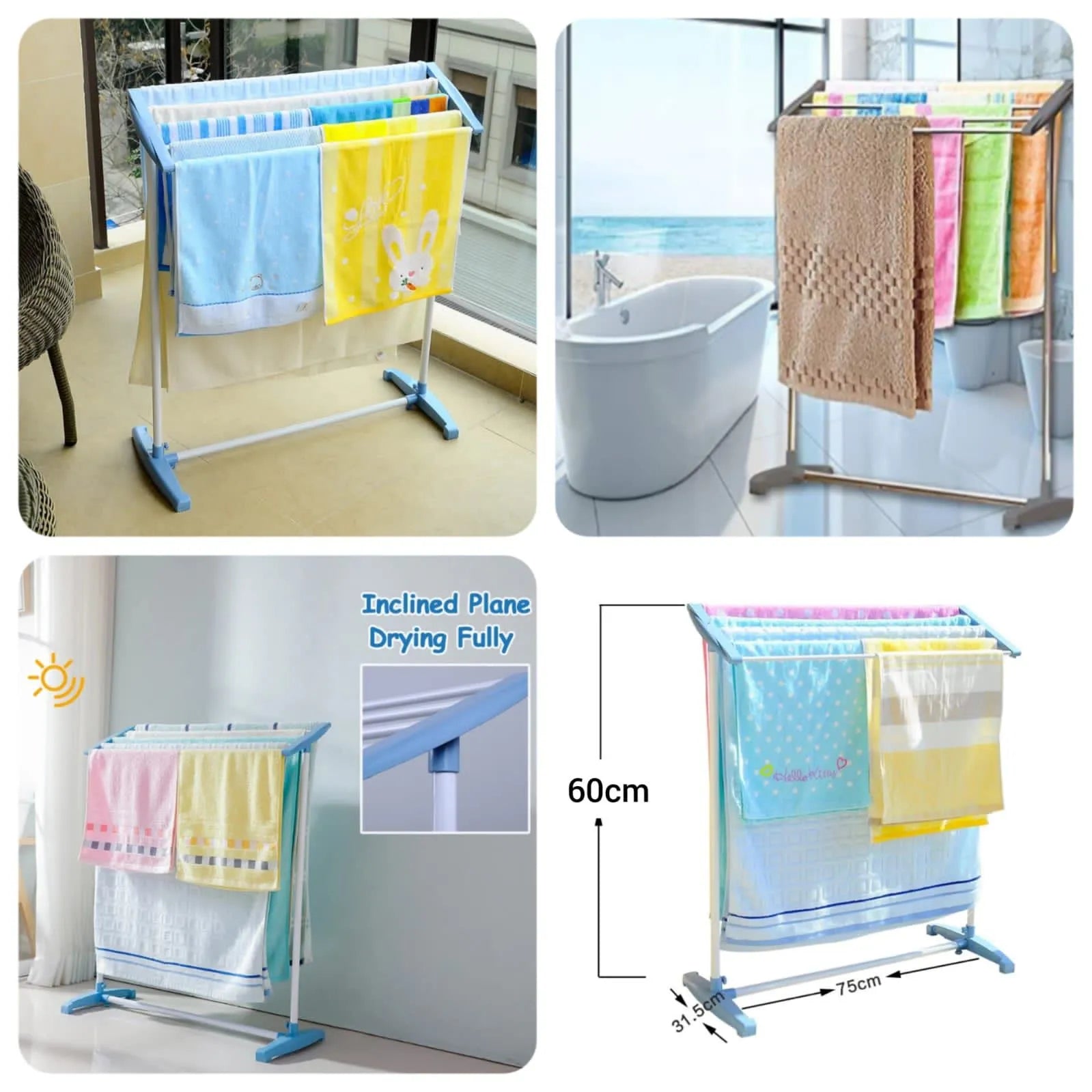 Premium Space-Saving Mobile Towel Rack 2