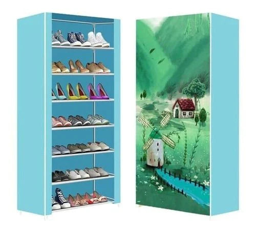 8 layer Printed Shoe Rack 2