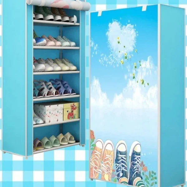8 layer Printed Shoe Rack 5