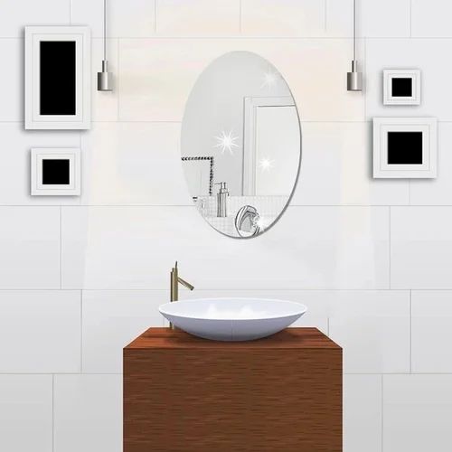 Oval Shape Mirror Wall Sticker 2