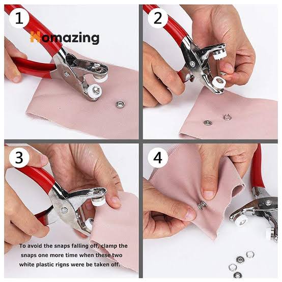 Metel Hand Plier Button Press Tool With 25 Buttons 2