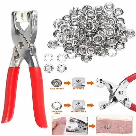 Metel Hand Plier Button Press Tool With 25 Buttons 3
