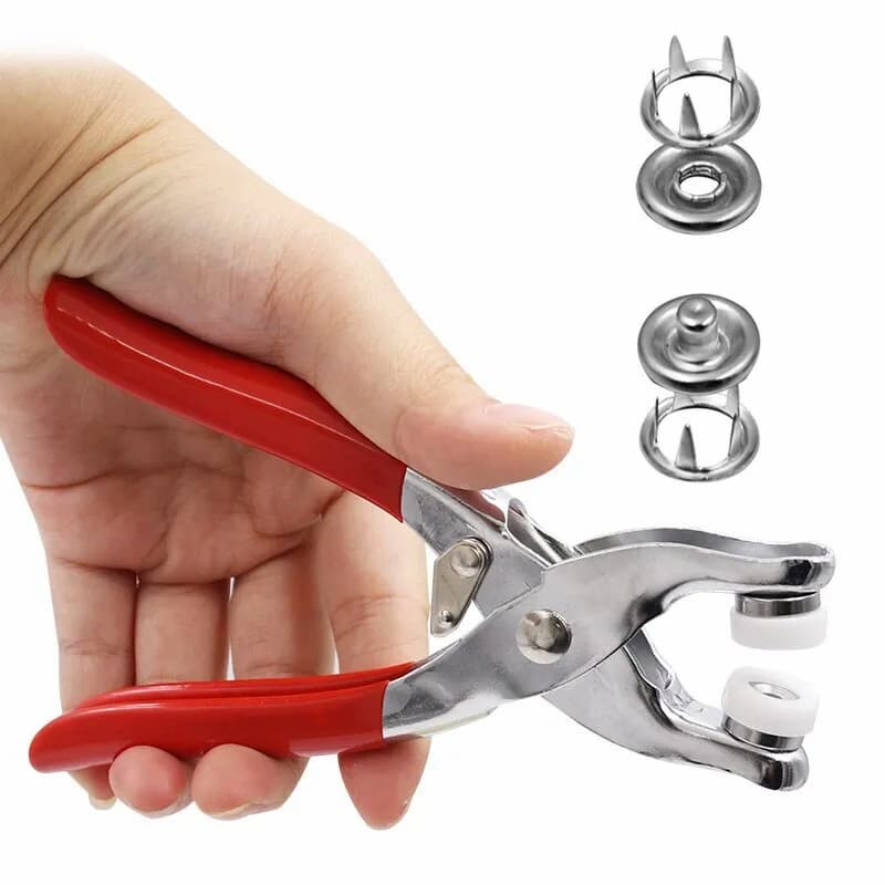 Metel Hand Plier Button Press Tool With 25 Buttons 4