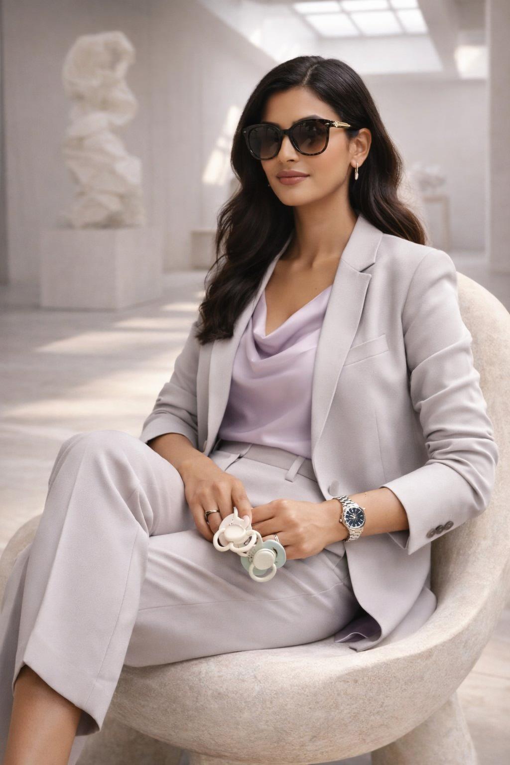 Maya Voss styles Gucci GG0082SK 003 56 Sunglasses