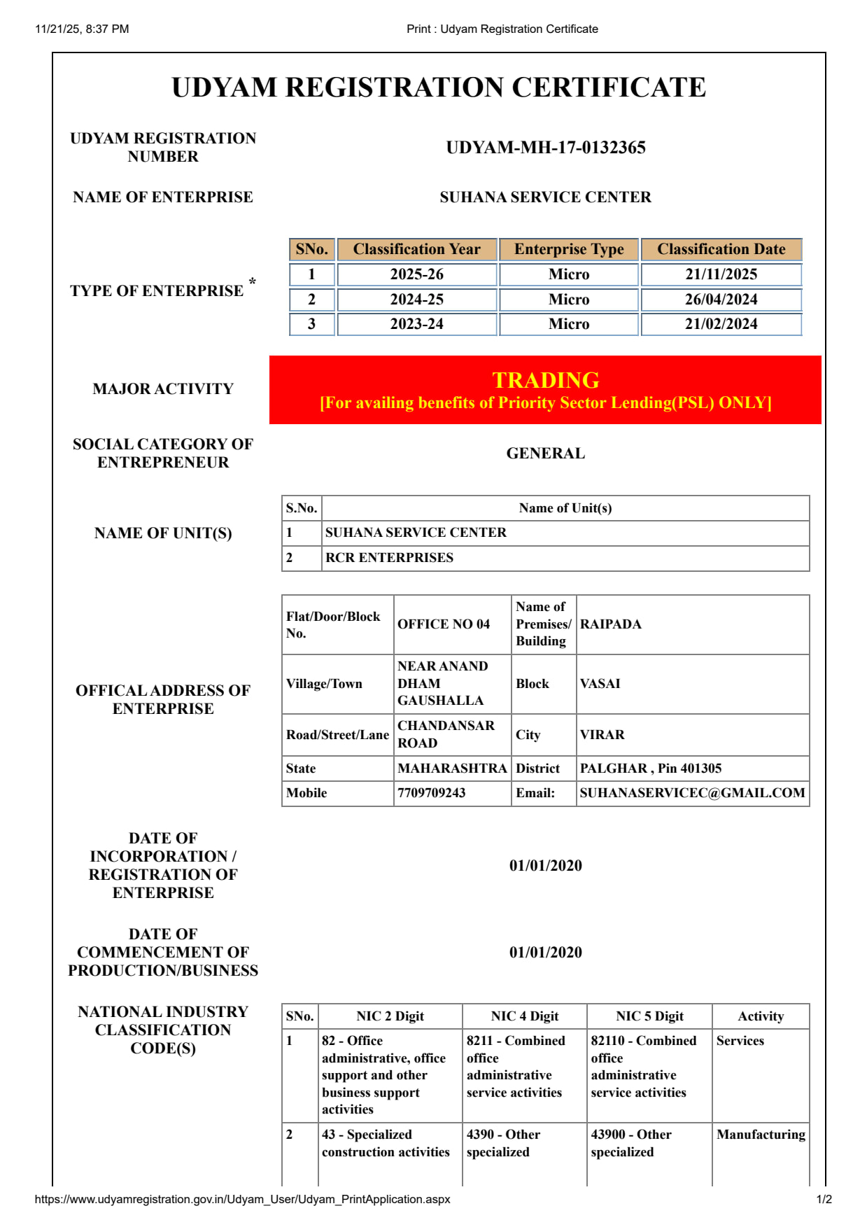 Udyam Registration