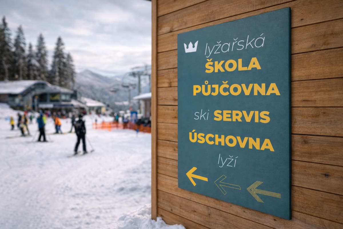 Lyžařská škola — Wayfinding