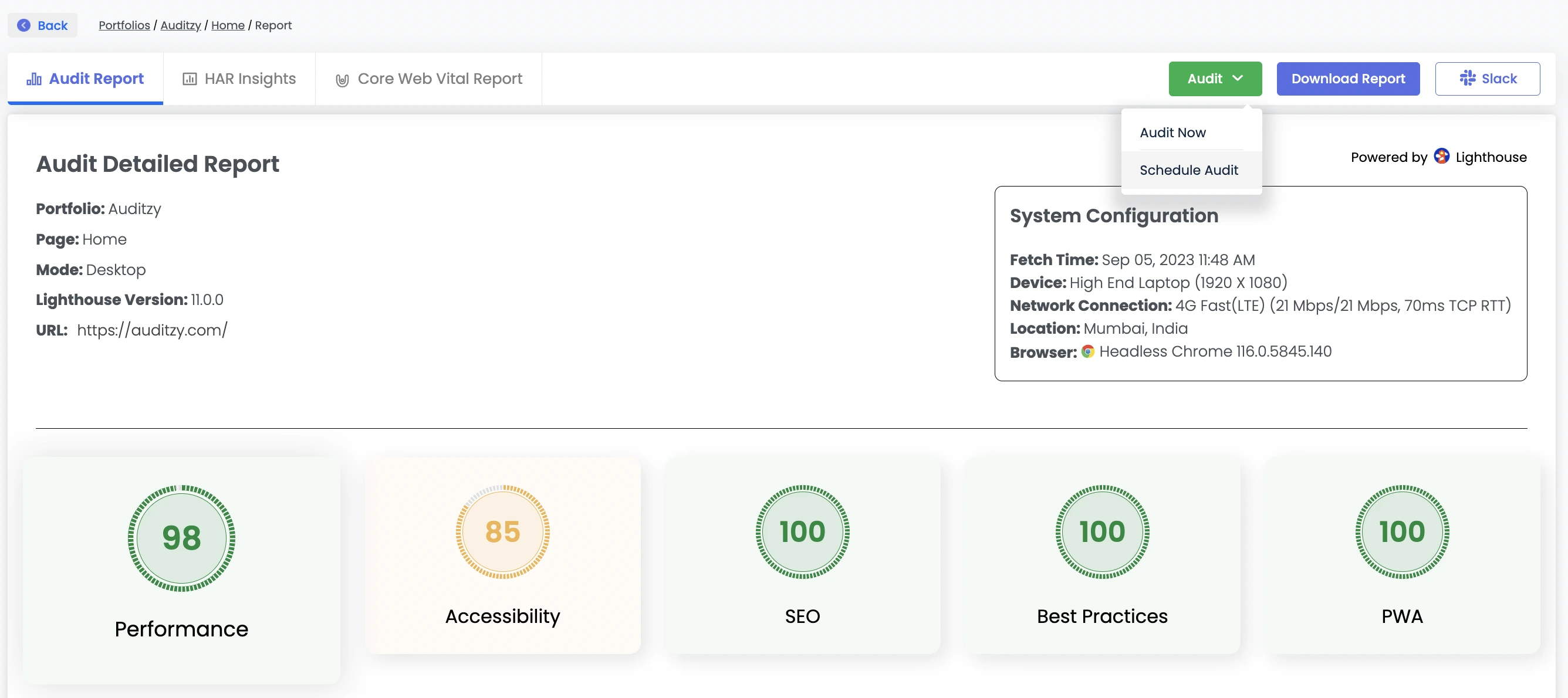 Scheduling-Audit-Details