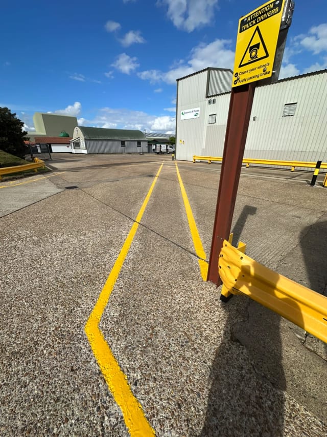 Wide view of the finished walkway layout.