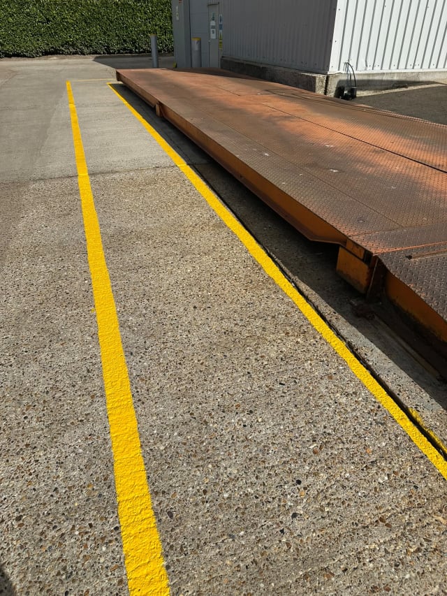 Completed demarcation with crisp edges.