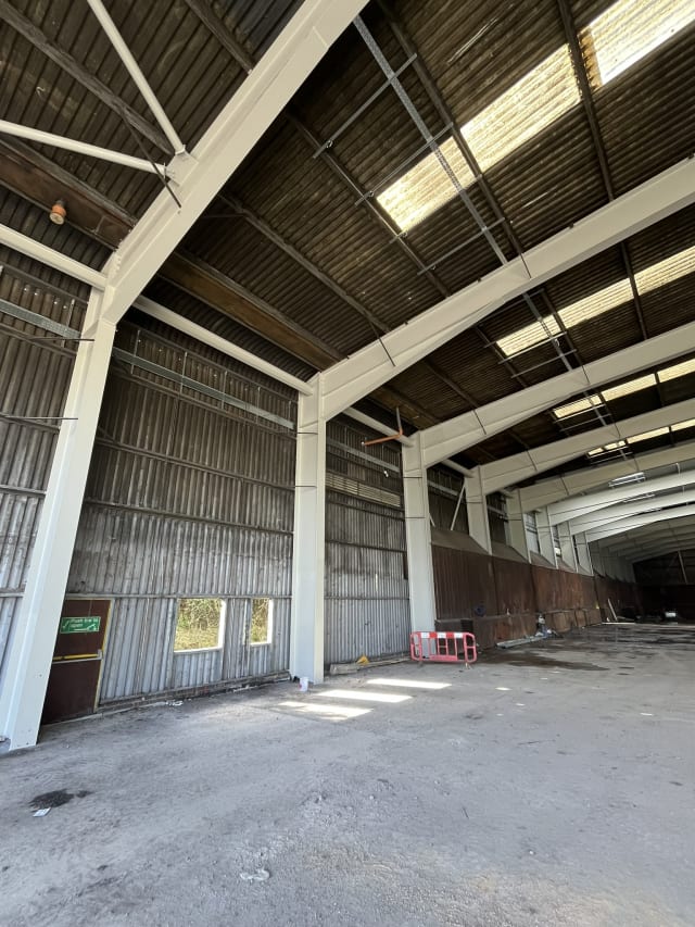 Access and working area inside the recycling center.