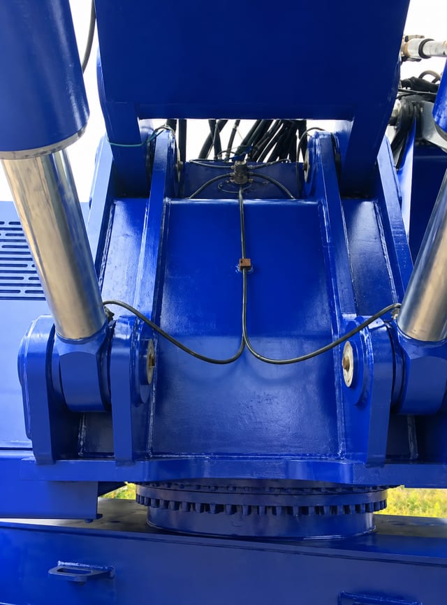 Underside of the crane after recoating.