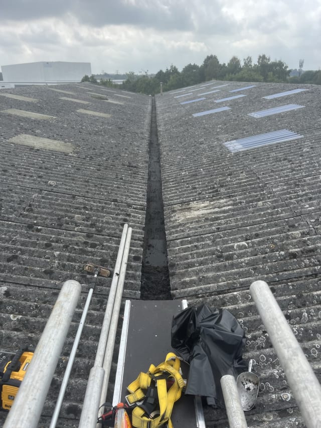 Detail of the finished rooflight fixings and flashings.